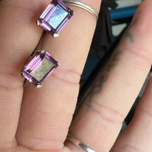 Synthetic alexandrite Earrings